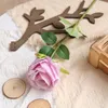 Dekorative Blumen, 10 Stück, Simulation einer einzelnen Rosenblume, Hochzeitshintergrund, Flanell-Materialien, Pografie-Requisiten, Wohnzimmer, Zuhause, Party