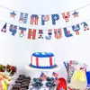 Gelukkig 4 juli Banner Garland Sterren Strepen Patriottische Decoraties voor Onafhankelijke Dag Memorial Day Feestartikelen KDJK2306