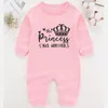 Rompers The Prince Has Arrived Winter Baby Boy Clothes born Romper Cotton Baby Girl Pography Outfits Long Sleeve Babies Costume 230606