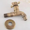 Bathroom Sink Faucets Antique Brass Wall Mount Single Cross Handle Washing Machine Faucet /Garden Water Tap / Laundry Taps Mav322