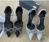 Women sandal dress shoes black leather Evening party Wedding Shoes 35-39
