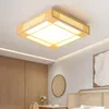 Hanglampen Lamp in Japanse stijl Geleid plafond Massief hout Licht Eenvoudig Modern Kamer Slaapkamer Nordic Log Living Thee
