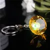 Led Crystal Keychain Light Glowing Luminous Diamonds Glass Key Rings Pendant Hanging Jewelry Favorite Gift
