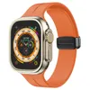 Silicone Strap for Apple Watch iWatch Series 7 6 2 3 4 5 SE Ultra 49MM 42MM 40MM 44MM 41mm 45mm Magnetic Buckle Smart Watch Band