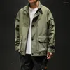 Men's Jackets Black Fashion Baggy Casual Bomber Jacket For Men Army Green Autumn Military Japan Style Coat 5XL Mens Cotton Streetwear