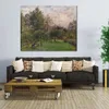 Pintura a óleo Camille Pissarro feita à mão de alta qualidade, macieiras e choupos, paisagem, arte em tela, bela decoração de parede