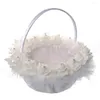 Dekorativa blommor utomhus konstgjorda för planterduk Silkblomma Wedding Bowknot Girl Party Rose Basket Home Plants Vase