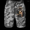 Mannen Trainingspakken Grappige Camouflage 3D Animal Print Tees/Shorts/Sets Duitse Herder Binnenzak T-Shirt Outfits Streetwear ventileren Doek