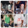 Tumblers 500700ML Portable Largecapacity Water Bottle Sports Straw Cups Student Plastic Dropresistant Leakproof 230607