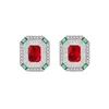 Stud Earrings LONDANY European And American Jewelry Fashionable Vintage Geometric Gemstones Brushed Court-style