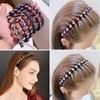 Andra 2022 NYA Fashion Flower Rhinestone Hairband Double Layer Non-Slip Elastic Wave Hair Hoop Kvinnors tillbehör Huvudbonad R230608