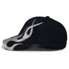 Ball Caps 2023 Baseball Cap Flame Dad Hat Black and Navy Adjustable Embroidery Baseball Cap for Men and Women J230608