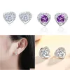 Charm Heart Pendientes para mujer Cristal de alta calidad Accesorios femeninos románticos Joyería de estilo atemporal Sier Stud Pendiente Drop Deliv Dhy0W