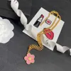 23ss woman designer necklace Fashion The latest Pink camellia pendant necklace High Quality Women Jewelry accessory a1