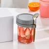 Storage Bottles Overnight Cup Oats Container With Lid And Spoon Food Salad Yogurt Box Glass Breakfast Fruit Jars