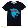 Tshirts Bay Wolf Canavar Çocuklar Yaz Kısa Kollu Tişört Pamuk Küçük Bebek Erkek Erkek Erkek Erkek Erkekler Moda Tees Giyim Genç Kızlar Sevimli Üstler 6 8 10T 230608