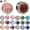 Voor pandora bedels authentieke 925 zilveren kralen Dangle 20 Colors Sparkling Bead