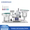 ZONESUN ZS-XBFC25S 자동 테스트 튜브 충전 밀봉 기계 유리 플라스틱 바이알 시약 샘플 ​​제품 생산