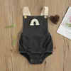 Barboteuses bébé arc-en-ciel broderie body pour enfants body sans manches pour garçons et filles été dos nu tenue décontracté