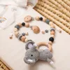 Mobiles# Baby Wooden Crochet Stroller Toys Hanging Rattle Crib Bell Animal Mobiles Gym Pendants Gifts Childrens 230607