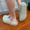 Unisex Zomer Slippers Thuis Sandalen Vrouwen 2022 Gesloten Teen Zachte Slippers Dames Mannen Paar Slides Outdoor Platte Schoenen Zwart blauw L230518