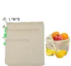 3Pcs Riutilizzabile Produce Borse per Frutta Verdura Coulisse Maglia di Cotone Patate Cipolla Sacchetti di Immagazzinaggio Casa Cucina Organizzatore Forniture K804