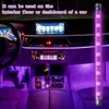 2024 LED Automotive Bar Strip Lightsユニバーサルカーインテリア雰囲気の軽いムードフットタバコライターUSB装飾信号ランプ