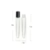 Top Luxury Empty Pen Square Clear Glass Roll on Bottle with gold cap stainless steel roller ball for Essential oil Perfume 10ml