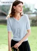 Sweaters I BELIEVE YOU Thin Cardigan 2022 Summer French Elegant Solid Vneck Singlebreasted Short Sleeves Sweters for Women 2222144396