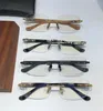 Novos óculos de moda Design Deep II óculos ópticos Quadro quadrado Retro simples e versátil estilo de alta qualidade com caixa pode fazer lentes de prescrição