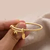 Bangle Gold Color для девочек/ребенок/дети очарование Gypsophila Bracelet маленький Bell Heart Jewelry Child Рождественские подарки