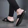 Designer Brand Summer Men Slide Fashion Slip-on Beach Slippers Conceal Bunion Design Outside Shoes Latex Flip Flops Sandals L230518