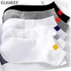 Sports Socks 10pieces5Pairlot Summer Cotton Man Short Fashion Båt Bekväma Male Big Size White 230608