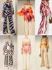 Etniska kläder Två stycken Set Africa Clothes African Dashiki Fashion Suit Top and Pants Suits Byxor Ropa Dama Party For Lady