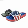 Men's Massage Slip on Cozy Memory Foam Flip Flops Pool Shoes Slides Sandals Fashion Star Stripe Footwear atacado dropshipping L230518