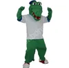 جديد البالغين الأخضر التمساح التميمة أزياء الرسوم المتحركة بدلة خيالية للحيوان البالغين موضوع Mascotte Carnival زي الهالوين فستان