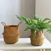 Förvaringskorgar Korgkorg BLOMER Tvätt Dekorativ Rattan Pot Garden Planters Hushållsorganisatör 230607