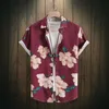 designer skjorta män mäns hawaiian blommor tröjor blommor mönster korta ärmar semester skjorta - lätt kaffe l mens skjorta herr skjortor designer designer