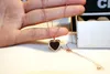 Frauen Sommer Neue Liebe Herz Anhänger Halsketten Schmuck Koreanische Nette Süße Designer Doppel Seite Kurze Link Ketten Choker Halskette Valentinstag geschenk