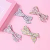 Haar Accessoires Baby Clips Bows Haarspelden Voor Meisjes Bloemen Afdrukken Haarspeldjes Kinderen Katoen Baby Prinses Haarspelden R230608