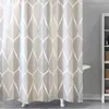 Cortinas de Chuveiro Cortina de Chuveiro Impermeável com 12 Ganchos Geométricos Estampados Cortinas de Banheiro com Padrão Gota de Água Pano de Poliéster Acessórios de Banheiro 230607