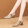 Платье обувь Frauen High Heels Lady Fashion Sweet Comense Purple Hel Pumps Women Sexy Party Night Club G2456