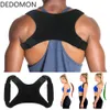 Masajeador de espalda Corrector de postura de clavícula ajustable Hombres Woemen Parte superior de la espalda Brace Hombro Soporte lumbar Cinturón Corsé Corrección de postura 230607