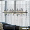 Pendant Lamps Creative Metal Tube Foreign Designer Chandelier Modern Personality Model House Soft-fitting Project Rectangular Chandel