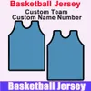 2023 Basketbalshirts Heren Mouwloos Blauw Wit Jerseys Uniformen voor volwassenen