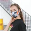 Camouflage Face Mask Camo Prints Mouth Cover Anti Dust PM2.5 Respirator Tvättbar återanvändbar skyddande siden bomullsmasker för vuxen I0615