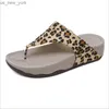 Femmes sandales mode léopard plage sandales plate-forme compensée tongs pantoufles tongs chaussures d'été pour femmes s101 L230518