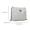 Evening Bags INS PU Black Silver Small Square Bag For Women Chain Zipper Sealing Ladies Handbags FASHION Pattern Shoulder