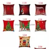 Pillow Case Red Christmas Cushion Er Pillowcase Home Linen 18X18 Inch Xmas Tree Santa Claus Print Dbc Drop Delivery Garden Textiles Dhfrk