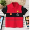 Polos Baby Formula One Racing Team Boys and Girls Polo Fashion Classic Red Shirt Casual Respirável 16th 55 230608